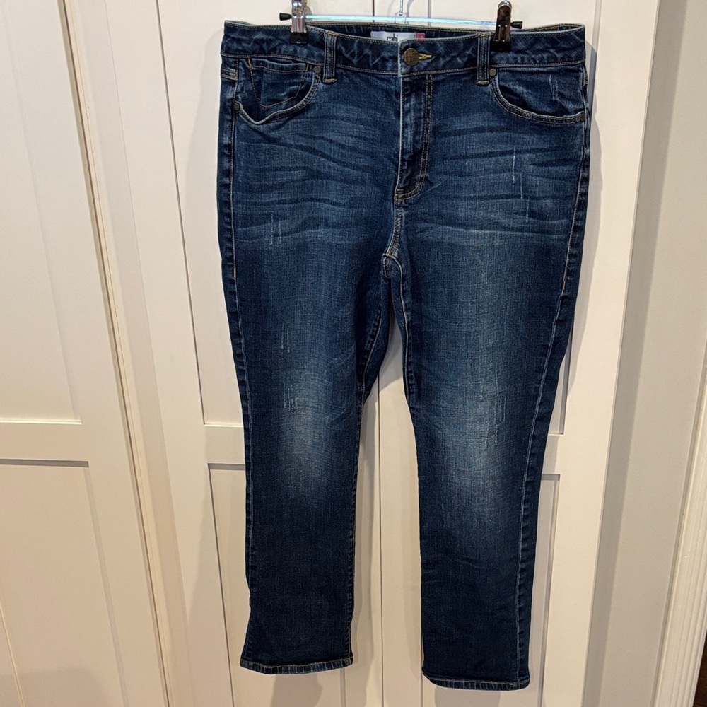 CAbi Women's Straight Leg Jeans - Dark Blue